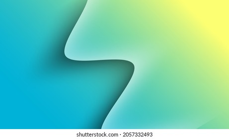 blue and yellow gradient color abstract background with wavy line