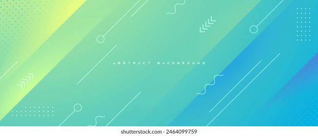 Blue and yellow gradient geometric shape background vector