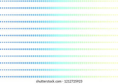 Blue yellow gradient with halftone dots on white background. Glitch effect overlay. Modern technology or hi-tech template. Halftone gradient. Visual dynamic abstraction. Geometric shapes pattern cover