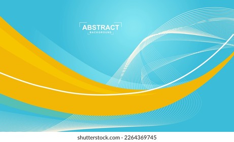 Blue and yellow gradient modern background.