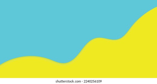 Fondo de textura de papel ondulado color azul y amarillo gradiente pastel. Fondo creativo minimalista colorido y ondulado en tonos pastel. color pastel de línea de onda mínimo abstracto color pastel fondo mínimo