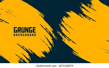 Abstrakter, blauer und gelber brüchiger Vektorhintergrund mit Kopienraum