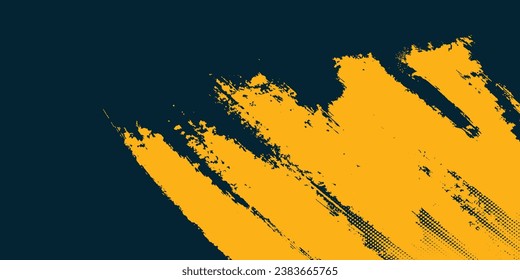 Blue and yellow grunge abstract vector background with modern copy space eps 10