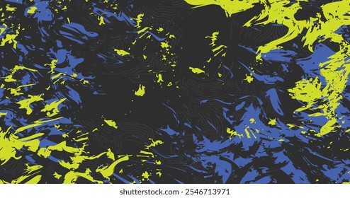 blue and yellow grunge texture design