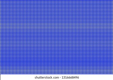 Blue yellow halftone vector background. Faded halftone texture. Horizontal dotwork gradient. Vibrant dotted vector background. Colorful halftone overlay. Vintage cartoon effect. Perforated texture