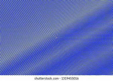 Blue yellow halftone vector background. Comic halftone texture. Diagonal dotwork gradient. Vibrant dotted vector background. Colorful halftone overlay. Vintage cartoon effect. Perforated texture