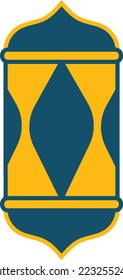 Blue yellow lantern vector stock.
