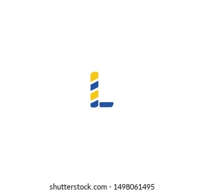 Blue and Yellow Letter L Logo icon. Creative Design with dot shape letter L for business, technology, finance, network, start up and more brand.