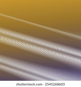 Blue Yellow line wave pattern seamless abstract background vector image