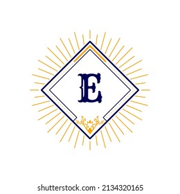 Blue and yellow logo for business, white background