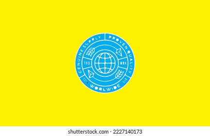 VECTOR DE LOGOTIPO AZUL Y AMARILLO