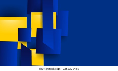 Blue yellow minimalist background vector
