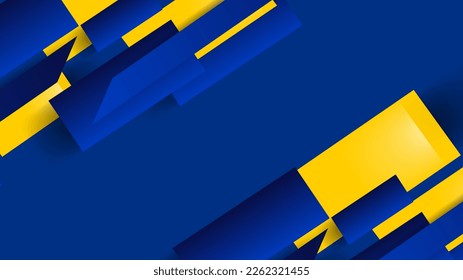 Vector de fondo azul amarillo minimalista