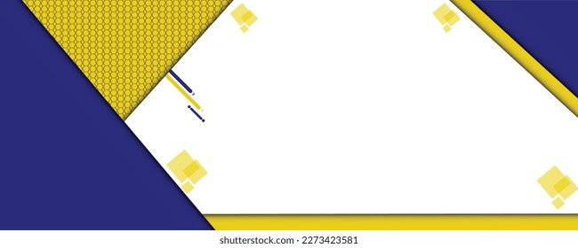 Blue and yellow modern geometric background. template design for posters,