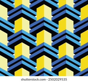 blau und gelb modern Nahtlos und Muster