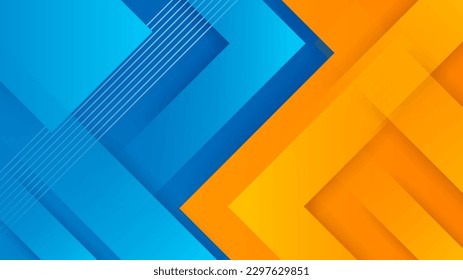 Blue yellow and orange abstract background for vector presentation design with modern and futuristic corporate concept