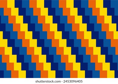 blue, yellow, orange, lattice-contiguous checkered background