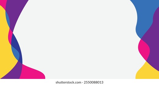 blue, yellow, pink summer with copy space abstract background
