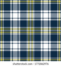 Blue and yellow plaid pattern. Textile design for pillows, shirts, tablecloth etc.