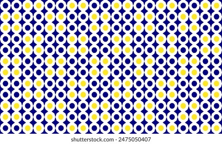 blue yellow polka dots, blue and yellow polka dot ring circle on white background for backdrop and wallpaper template. repeat seamless style design for fabric printing, square block