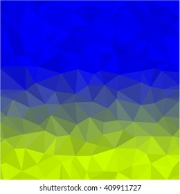 Blue yellow polygon abstract background