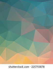 Blue with yellow polygonal background