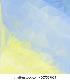 Blue yellow, Polygonal Mosaic Background, Vector illustration, Creative Business Design Templates 