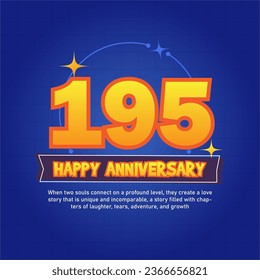 Blue and yellow premium anniversary template