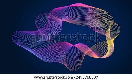 Blue yellow and purple violet vector abstract soundwave background