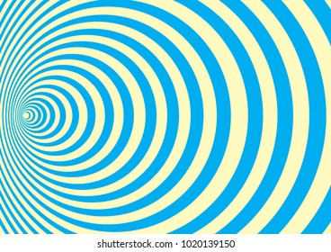 Blue yellow radial circles