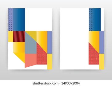 blue yellow red design for annual report, brochure, flyer, poster. colorful abstract background vector illustration for flyer, leaflet, poster. Business abstract A4 brochure template.