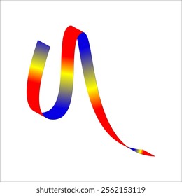 blue yellow red flag color gradient ribbon vector eps
