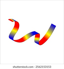 blue yellow red flag color gradient ribbon vector eps