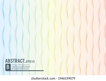 Blue, yellow and red tint paper stripes wavy shaped, abstract business background - eps 10 format