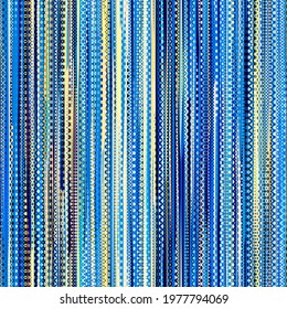 Blue and yellow seamless pattern. Carpet effect. Abstract vector background for web page, banners backdrop, fabric, home decor, wrapping