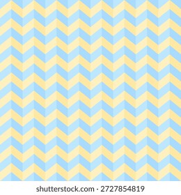 Blue and yellow shaded zigzag seamless pattern.