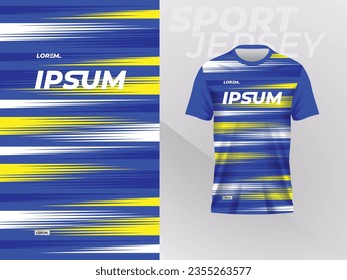 blue yellow shirt mockup design template for sport jersey