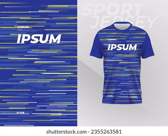 blue yellow shirt mockup design template for sport jersey