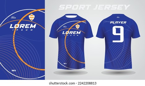 diseño jersey deportivo de camisa amarilla azul