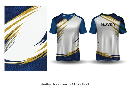 blue yellow shirt sport jersey design