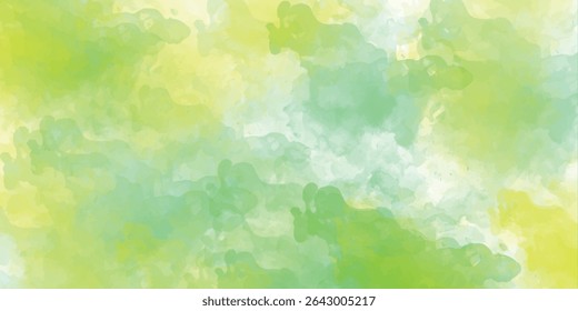 Blue yellow sky gradient watercolor background with cloud texture colorful watercolor background of abstract sunset sky with paint blotches and  minimal black and white watercolor texture background