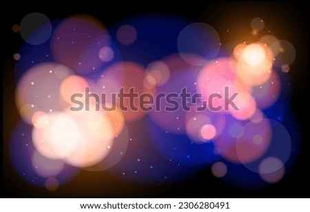 Blue Yellow Sparkling Bokeh Background 