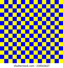 blue and yellow squares, repeating in a uniform square - vector