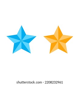 Icono de vector estrella azul y amarillo