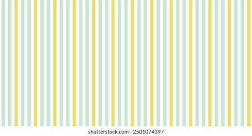 Blue and yellow strip seamless pattern background. White, pastel, lines, horizontal, cover. Vector