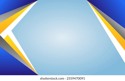 A blue and yellow striped abstract background with a white line for business marketing, finance, event promotion, sport