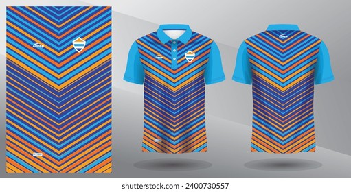 blue and yellow sublimation polo sport jersey design