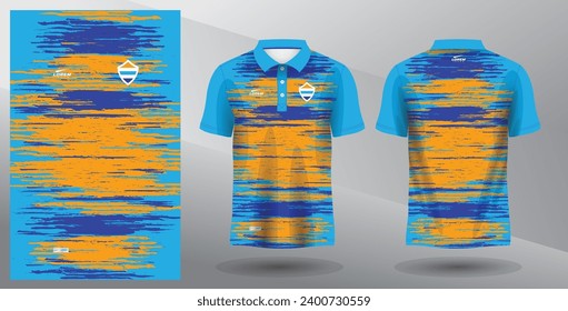 blau-gelbe Unterlickungspolo Sport Jersey Design