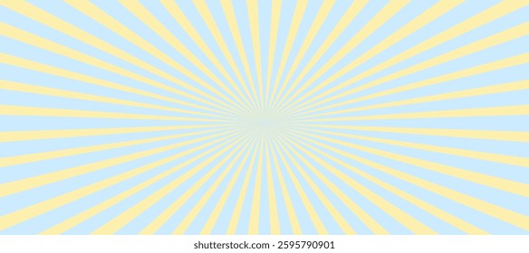 Blue and yellow sunburst background	