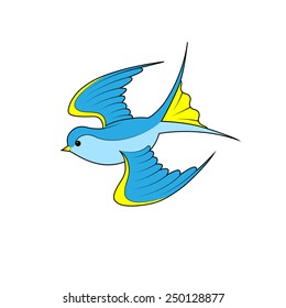Blue and Yellow Swallow (tattoo)